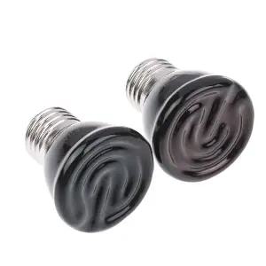 온열등 파충류 히팅조명  1개 브루더 닭 거북이 도마뱀 라이트 20-80W 220-240V 원적외선 히팅 램프 블랙
