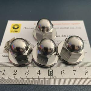 17mm 육각 돔형 캡 26mm 플랜지형 티타늄 너트 M12x1.25 총 길이 Gr5
