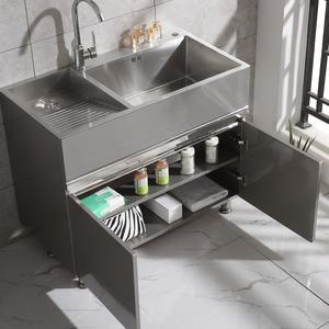 애벌빨래 개수대 세탁실 탕비실 60cm 이동식 68x45cm 수전 61cm 플라스틱 없음