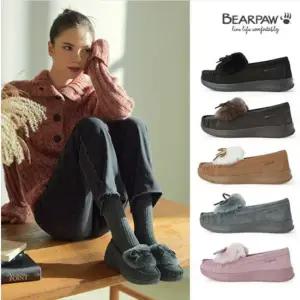 [롯데백화점]베어파우 [여성] 5종 CAROL 캐롤 4CM 소가죽 리본 방한 모카신 3999