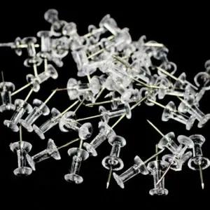 [하프클럽/]압핀 투명 압정핀 파티션 50개입 세트 압정형메모홀더