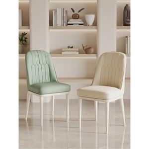 팔걸이없는 식탁의자 심플 모던 체어 스퀘어 북유럽 민트색 밀크 다리 다리 스펀지 실내