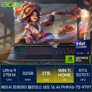 에이서 프레데터 헬리오스 네오 16 AI PHN16-73-9797 (SSD 2TB_WIN11)_마우스+장패드증정 AN