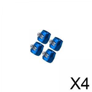 자동차 연료 라인 호스 엔드 커버 클램프 알루미늄 스틸 블루 파이프 피니셔 스크류 밴드 (골판지 고무 나