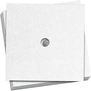 GSHLLO 6개 25 x 25cm 글리터 졸업 캡 건설 종이 스파클링 토퍼 카드스톡 DIY 화이트용 구멍이 있는 두꺼운