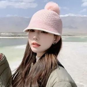 고품질 니트 패션모자 여자 보온 4컬러 겨울 니트모자 방한 겨울 (WFKDLAY)