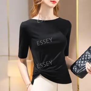 반팔 라틴댄스복 상의 라인댄스복 댄스복 티셔츠 여성 스포츠