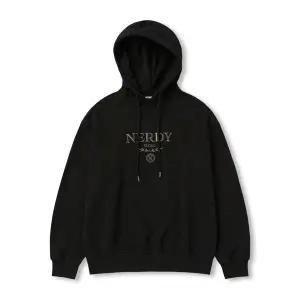 [널디](대구신세계)세리프 로고 풀오버 후디 블랙 PNEF24HD1401