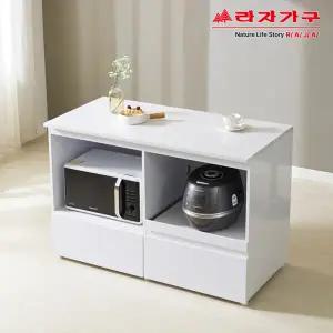 라자가구 리브 리안트 1200 광파 아일랜드 서랍 홈바 렌지대 수납장 RDY006