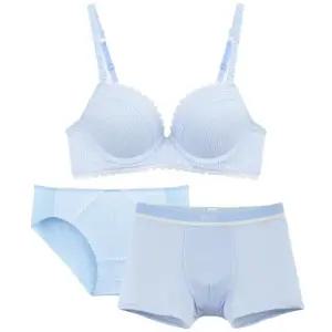 [롯데백화점]예스 커플속옷 핀 스트라이프 남여 브라팬티세트 YSWBB541PB541MDB541