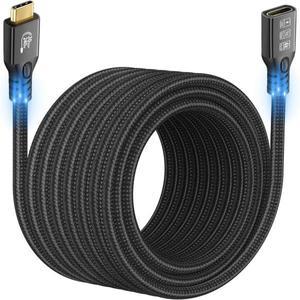 USB C 3.2 연장 긴 케이블 3m 5m 남성-여성 20Gbps 데이터 240W Thunderbolt 4K Vidio 유형 충전