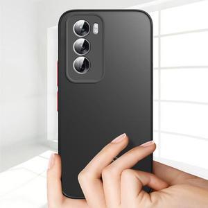 OPPO Reno 12 Pro 용 무광택 충격 방지 전화 케이스 Reno12 Reno 12Pro 용 반투명 소프트 프레임 보호 커버