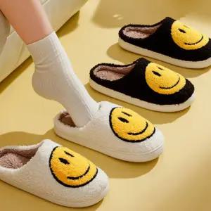 겨울 푹신한 쿠션 거실화 슬리퍼 스마일 털 실내화/신발 키높이 스리퍼 방지 바닥 슬리버 가정용