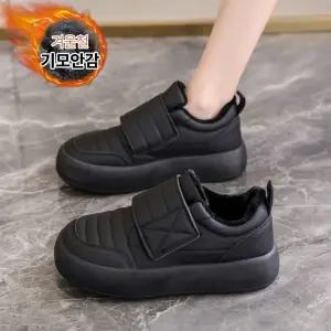 Modern Fashion 여성 겨울 발편한 털 신발 벨크로 방한화 D17