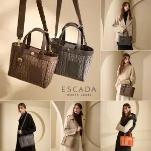 에스까다 시그니처 자카드 토드백