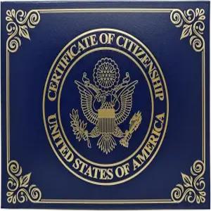 미국 시민권 증서 소지자 u2013 금 인장 패딩 커버 새 시민을 위한 귀화 선물 보호