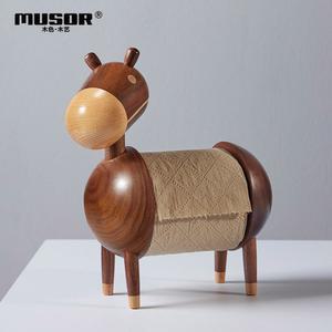 동키 마리 강아지 두루마리 소품 티슈 동키마리 화장지 홀더 연한갈색 원목 특이한