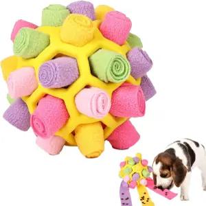 미라의 포켓 도그 스너플 볼 장난감 개와 고양이를 위한 정신 자극 씹기 속이 빈 디자인의 14cm 핥기 매트