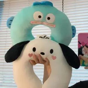 한교동 산리오 시나모롤 포차코 귀여운 예쁜 감성 U자형 베개 플러시 목 쿠션 사무실 학생용 휴대용 여행