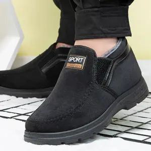 [퍼니메이커]스웨이드 따뜻한 털 안감 남성 부츠 키높이 방한 남자방한화 방한부츠 남자겨울신발 남자털부