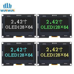 2.4인치 128x64 OLED LCD 디스플레이 모듈 SSD1309 4핀 IIC I2C 시리얼 인터페이스 (아두이노 UNO R3 C51용