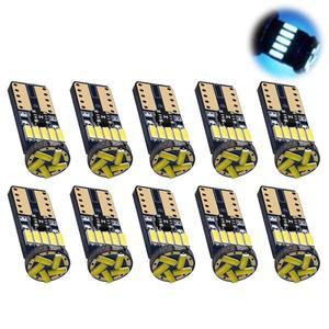 자동차 LED 독서 전구 194 W5W 인테리어 램프, 매우 밝은 T10 번호판 조명 168, 12V, 개