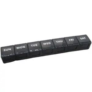 [골드스마일]요일별 휴대용 블랙 여행용 알약 케이스 제 요일 알약통