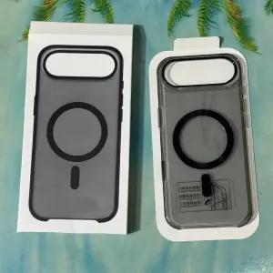 MagSafe 정품 투명 폰 케이스 (아이폰 에어 17 에어 Ai 터치 버튼 무선 충전 애니메이션 클리어 폰 커버)