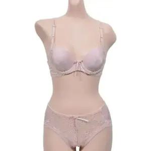 패션] (폭스)로맨틱한 리본 포인트 3/4컵 와이어 A컵 브라팬티