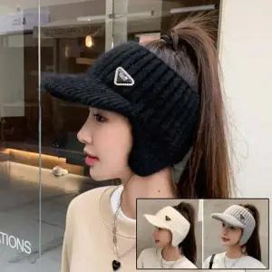 여성 여자 겨울 보온 방한 모자 골지 귀마개 캡모자