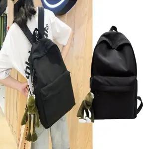 ( )블랙 무지 책가방 학원가방 캐주얼 기본 백팩 학생