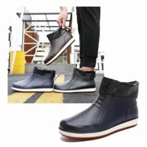 기모 고무장화 레인부츠 겨울 남자 안감 단목 방한화