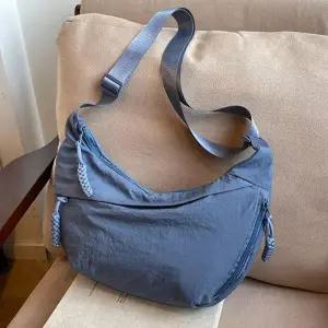 (색상 블루)HL] 크로스백 가방 데일리 블루 여행 캐주얼 크로아상