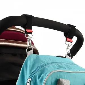 ( )유모차 가방걸이 고리 홀더 2개입 360도회전 수납 유모차 걸이 악세사리