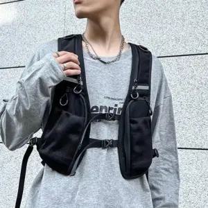 라이딩 체스트백 포켓 가슴 앞가방 힙색 등산 낚시 농사가방 오토바이 낚시 조끼 남성가방 체스트백 등산