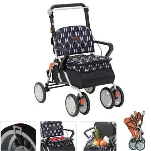 부모님 외출 쇼핑 산책 바구니수납 접이식 실버 보행기 길동무 효도카트 운동