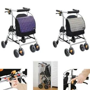 어르신 외출 수납가방 7단 높이조절 접이식 보조보행기 실버카 길동무 장보기