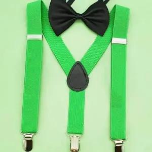 어린이 아동멜빵 서스펜더 키즈멜빵 컬러 초록 WECAA45