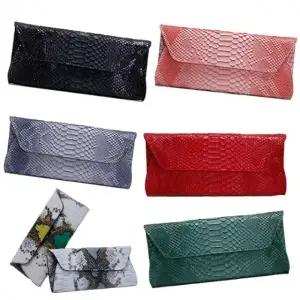 여성 클러치 스네이크 장지갑 클러치