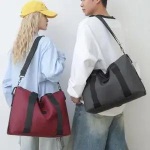 심플 로고 탈부착끈 숄더 크로스백 남녀공용 스포츠백 WFJP1WM