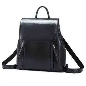 인기 가죽 여성 백팩 블랙 가방 데일리 고급 책가방