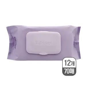 베베숲 프리미어 플러스 물티슈 캡형 70매 12개