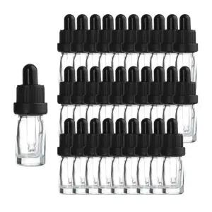 블랙 잠금캡 5ml 30개 스포이드 투명 공병 향수용기 WEE81BC