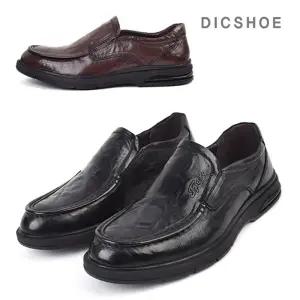 [딕슈]딕슈 남성 소가죽 커브드라인 슬립온 로퍼 3cm S370