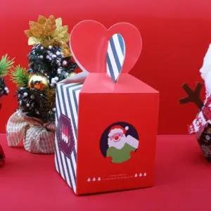 (색상 크리스마스구디백상자)유치원 교회 크리스마스 선물 구디백 생일 답례품 상자