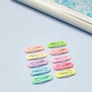 [콩심팥심]무광 라운드 연예인핀 똑딱핀 파스텔 머리핀 패션잡화