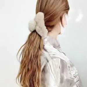 [콩심팥심]극세사 집게핀 가을 데일리 털 겨울 긴머리집게핀 숱