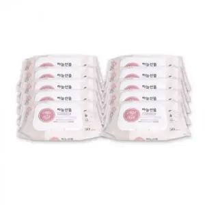 ( )하늘선물물티슈50매 캡형-10개 아기 유아 신생아 물티슈50매 대용량 휴대용