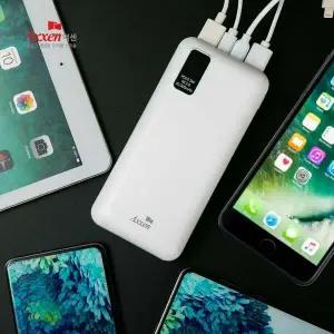 보조배터리 휴대폰충전 액센 듀얼포트 노트북 PD 충전 핸드폰