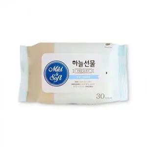 ( )하늘선물물티슈30매 리필 휴대용 소형 파우치형 아기 유아 판촉 홍보